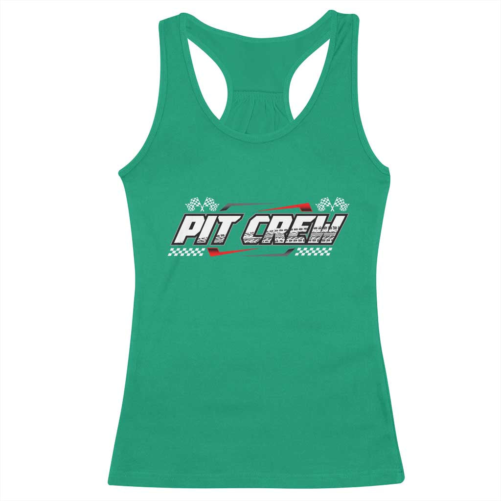 Pit Crew Racerback Tank Top Race Car Family Racing Birthday Parties - Wonder Print Shop