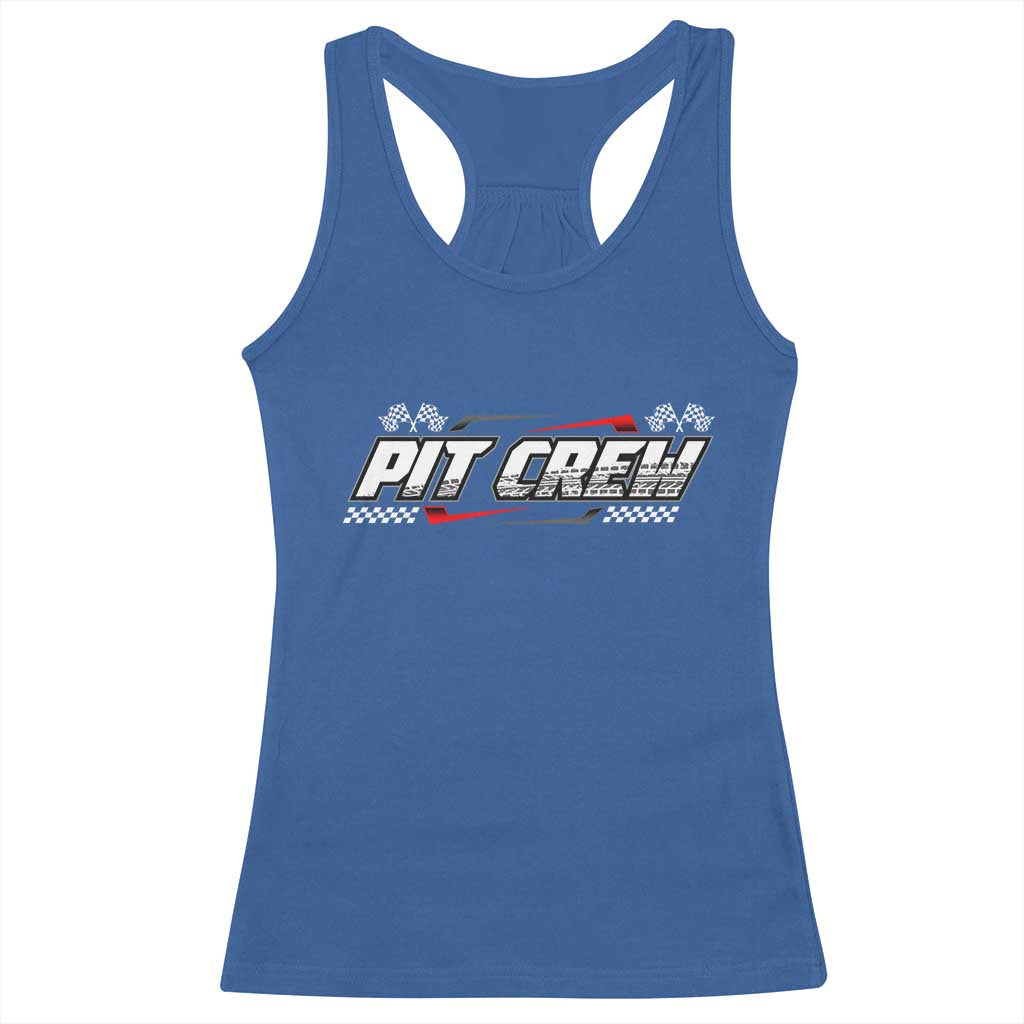 Pit Crew Racerback Tank Top Race Car Family Racing Birthday Parties - Wonder Print Shop