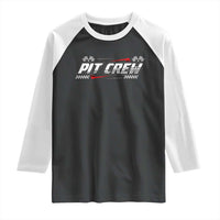 Pit Crew Raglan Shirt Race Car Family Racing Birthday Parties - Wonder Print Shop