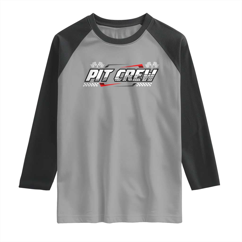 Pit Crew Raglan Shirt Race Car Family Racing Birthday Parties - Wonder Print Shop