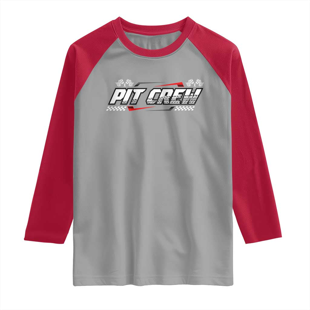 Pit Crew Raglan Shirt Race Car Family Racing Birthday Parties - Wonder Print Shop