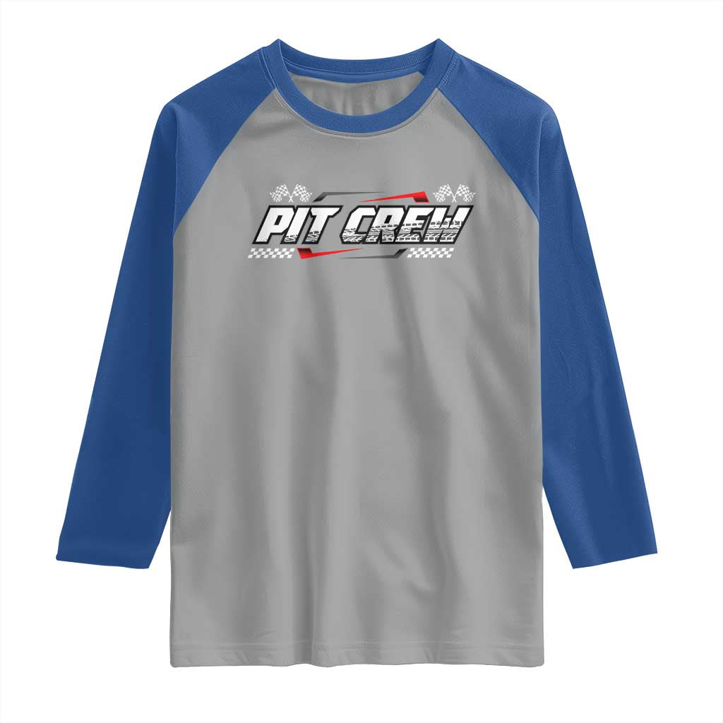 Pit Crew Raglan Shirt Race Car Family Racing Birthday Parties - Wonder Print Shop