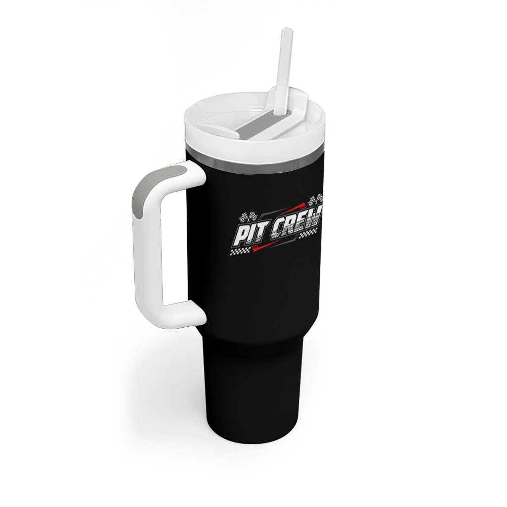 Pit Crew Tumbler With Handle Race Car Family Racing Birthday Parties - Wonder Print Shop