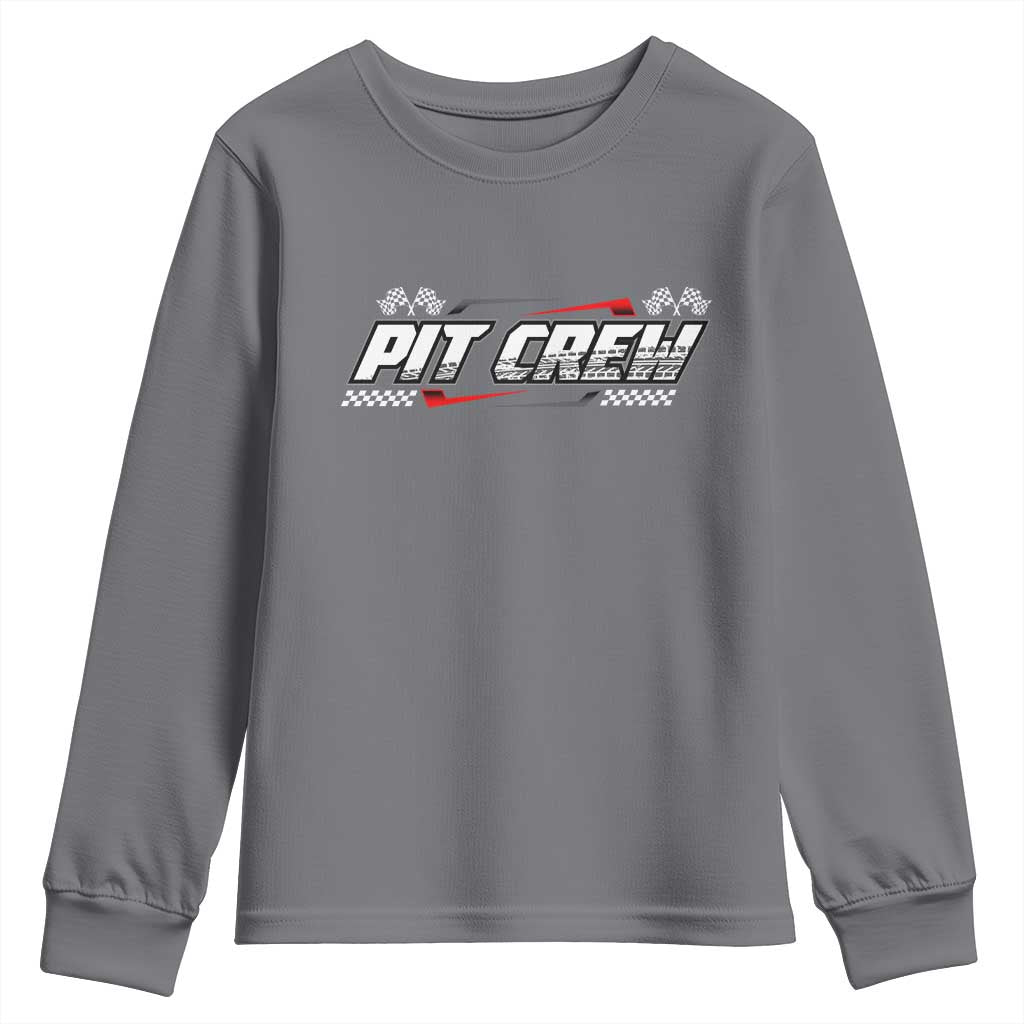 Pit Crew Youth Sweatshirt Race Car Family Racing Birthday Parties - Wonder Print Shop