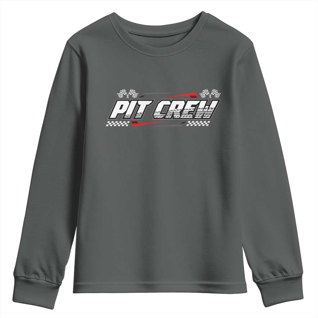 Pit Crew Youth Sweatshirt Race Car Family Racing Birthday Parties - Wonder Print Shop