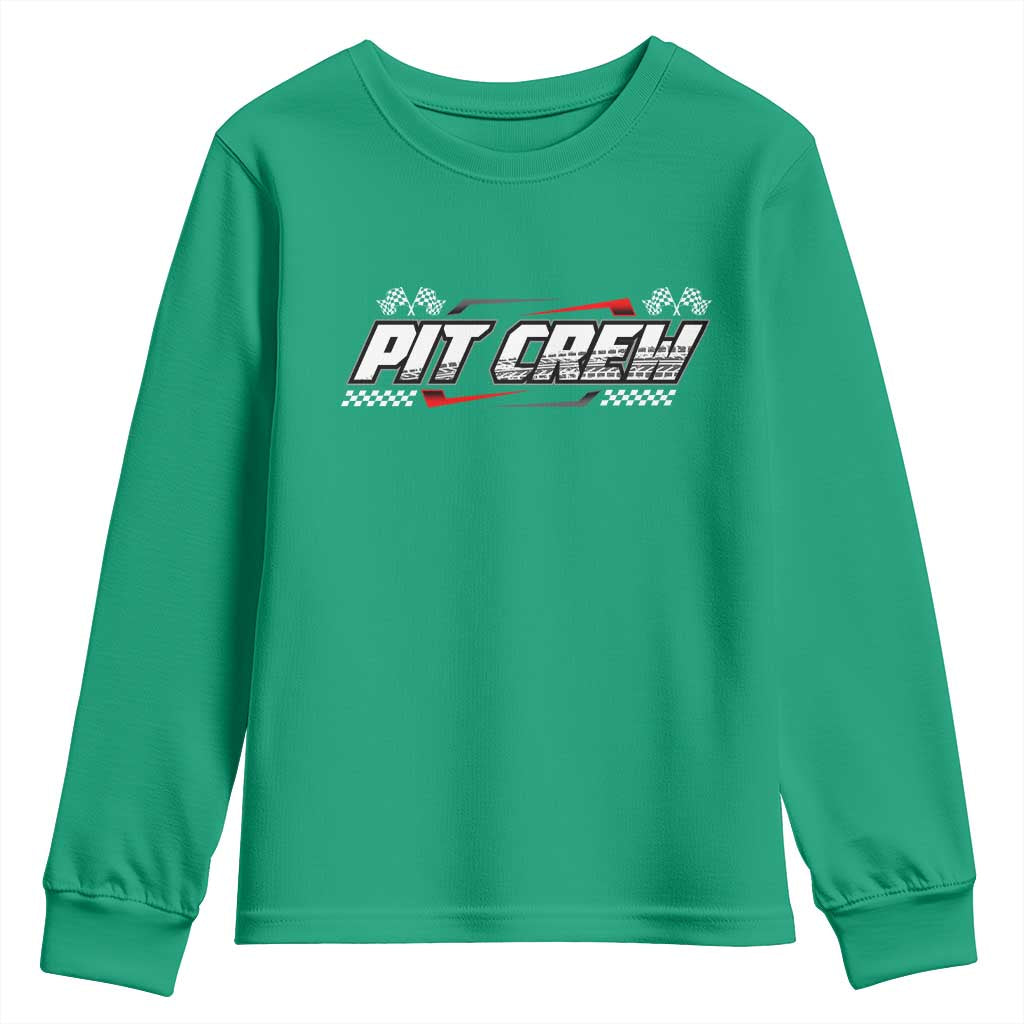 Pit Crew Youth Sweatshirt Race Car Family Racing Birthday Parties - Wonder Print Shop
