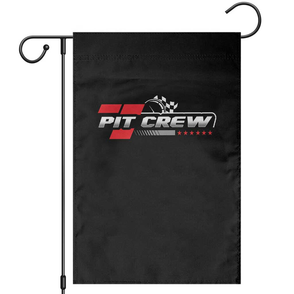 Pit Crew Garden Flag Family Racing Birthday Race Car - Wonder Print Shop