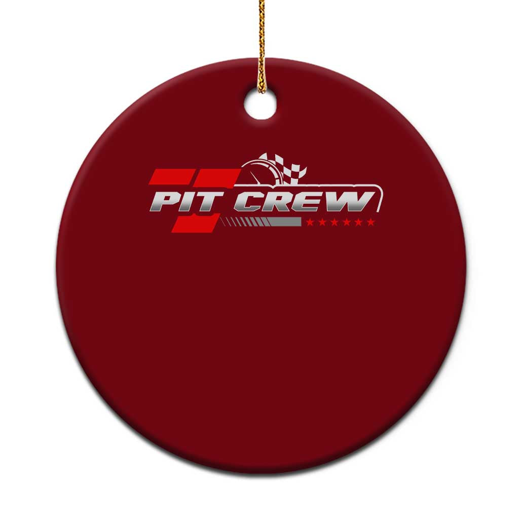 Pit Crew Ceramic Ornament Family Racing Birthday Race Car - Wonder Print Shop