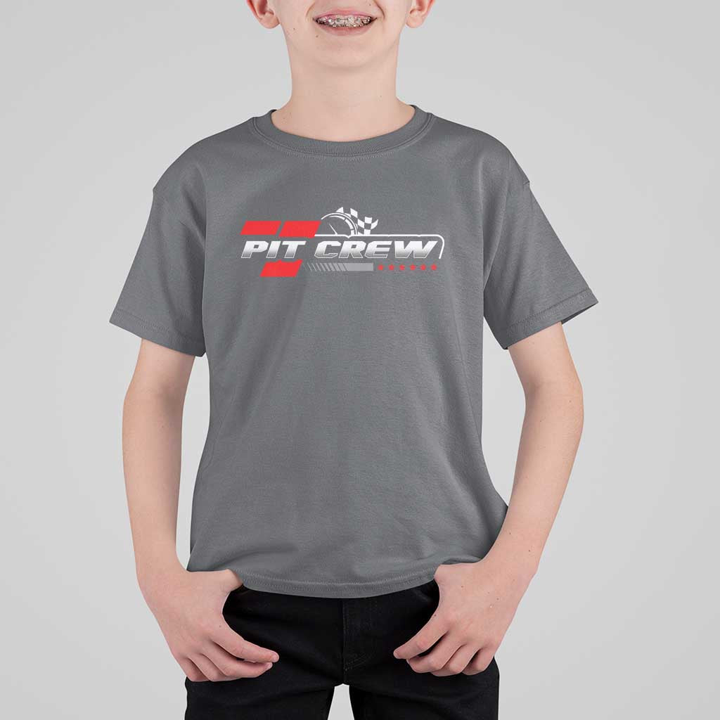 Pit Crew T Shirt For Kid Family Racing Birthday Race Car - Wonder Print Shop