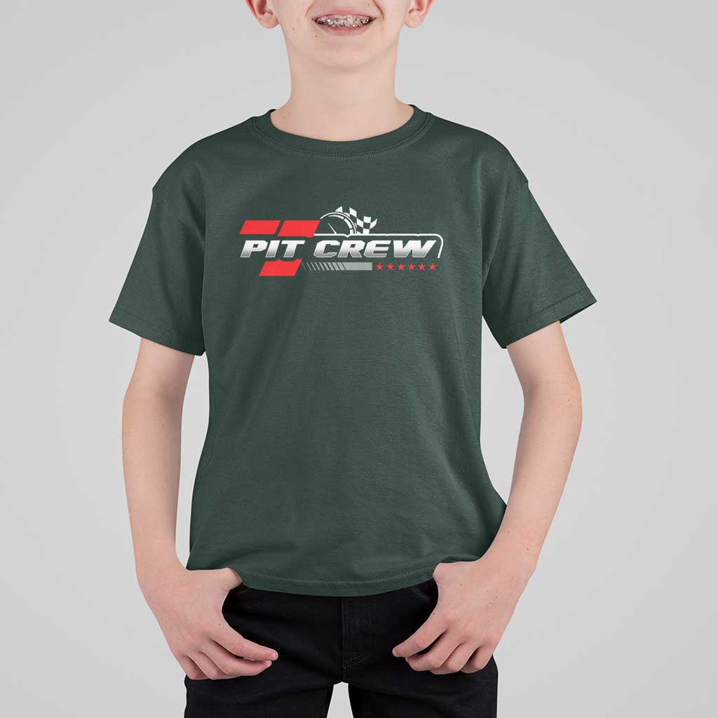 Pit Crew T Shirt For Kid Family Racing Birthday Race Car - Wonder Print Shop