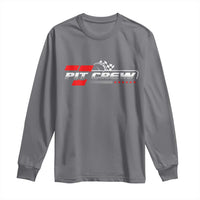 Pit Crew Long Sleeve Shirt Family Racing Birthday Race Car - Wonder Print Shop