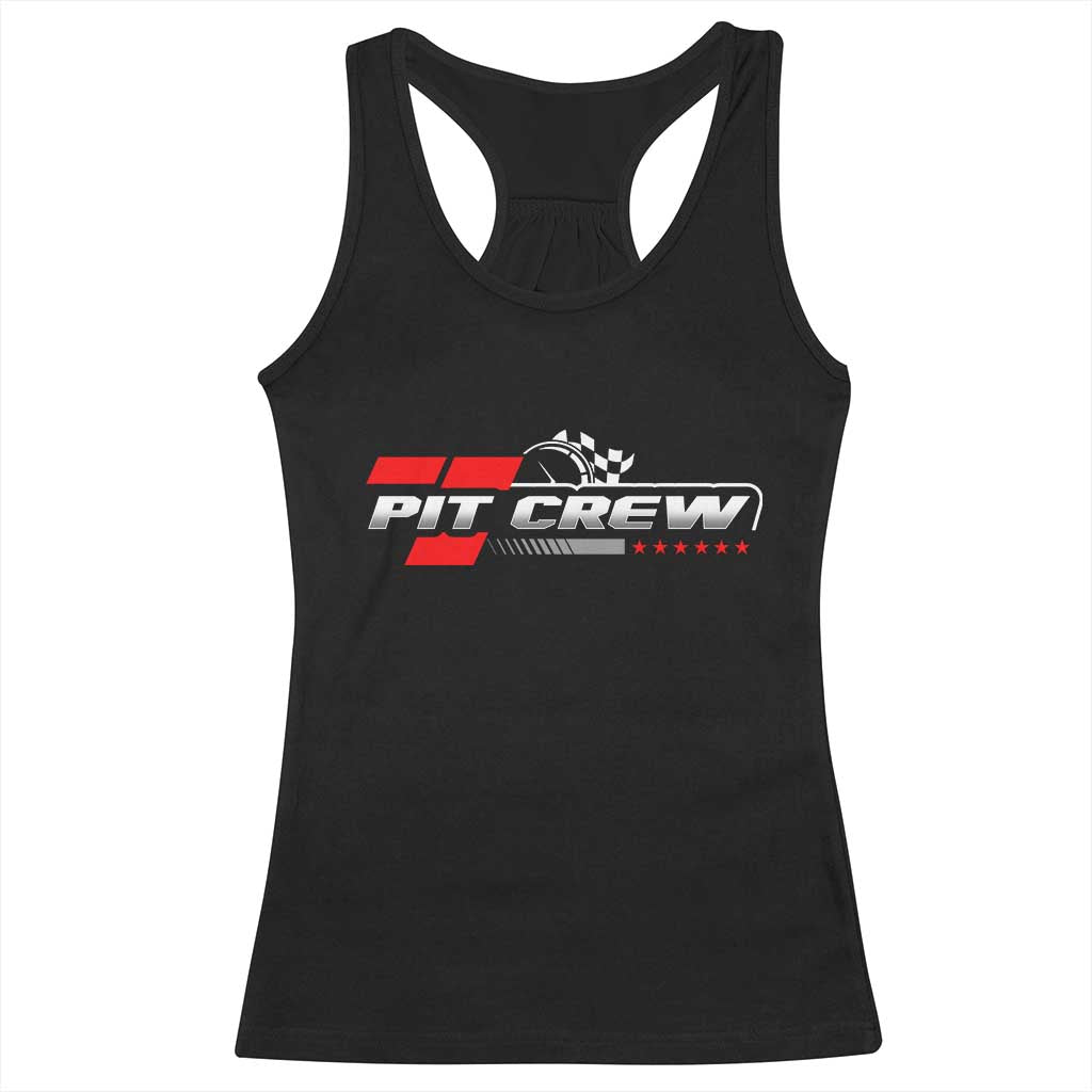 Pit Crew Racerback Tank Top Family Racing Birthday Race Car - Wonder Print Shop