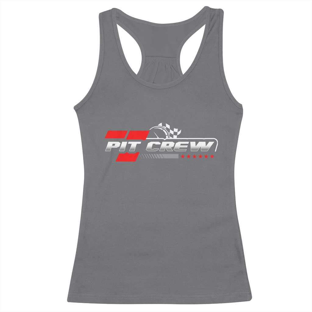 Pit Crew Racerback Tank Top Family Racing Birthday Race Car - Wonder Print Shop