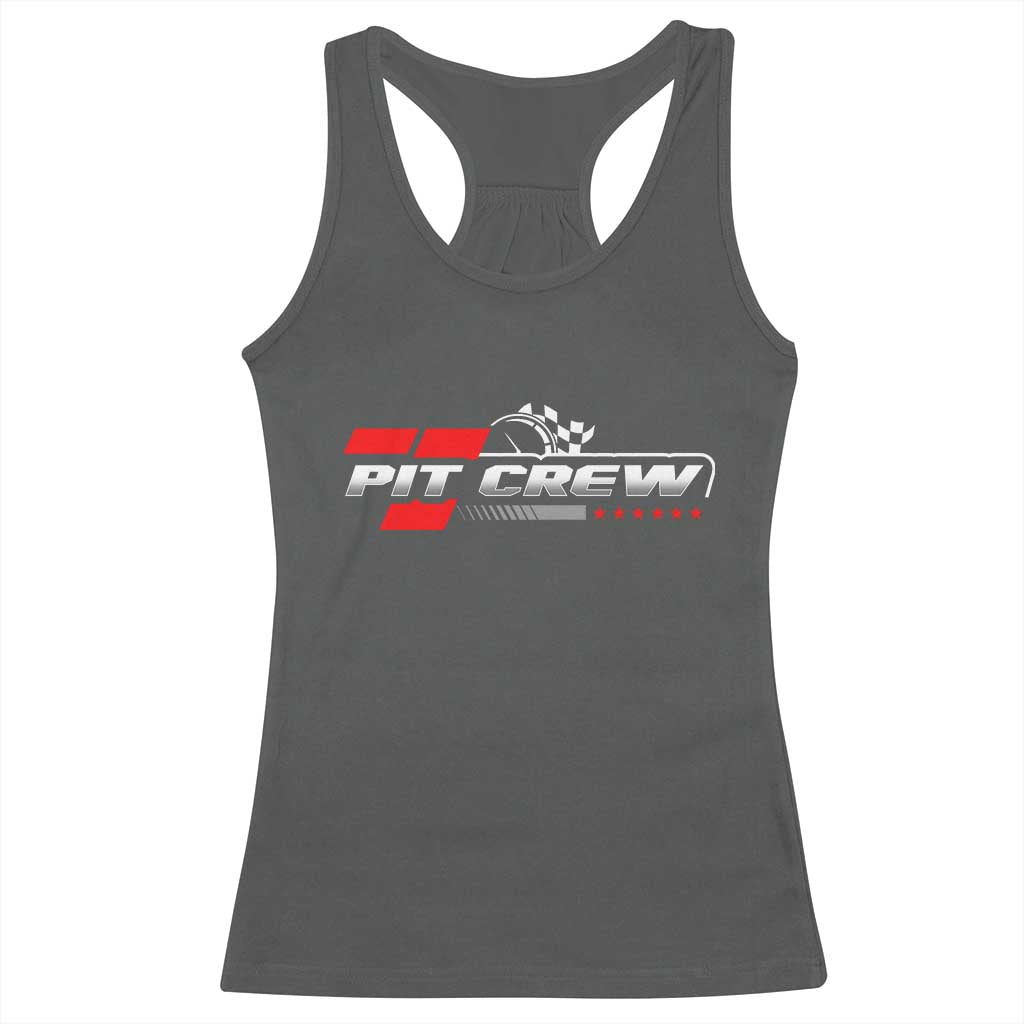 Pit Crew Racerback Tank Top Family Racing Birthday Race Car - Wonder Print Shop