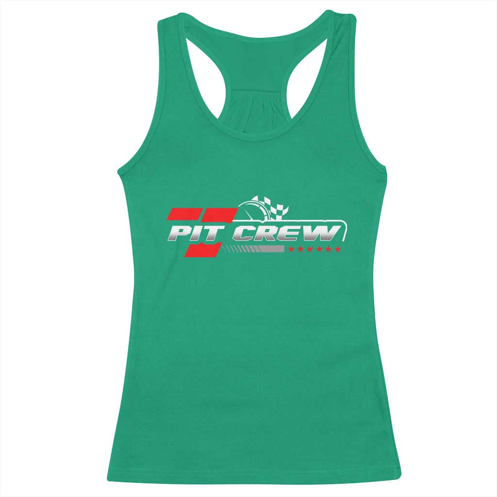 Pit Crew Racerback Tank Top Family Racing Birthday Race Car - Wonder Print Shop