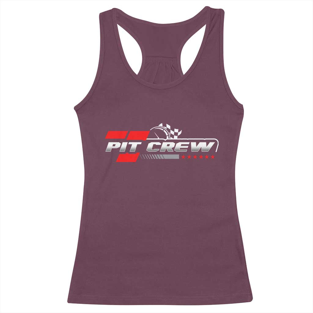 Pit Crew Racerback Tank Top Family Racing Birthday Race Car - Wonder Print Shop