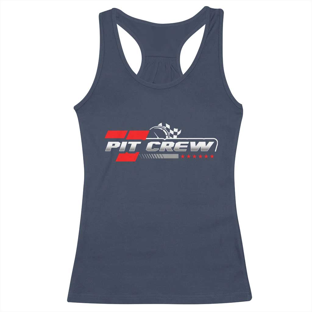 Pit Crew Racerback Tank Top Family Racing Birthday Race Car - Wonder Print Shop