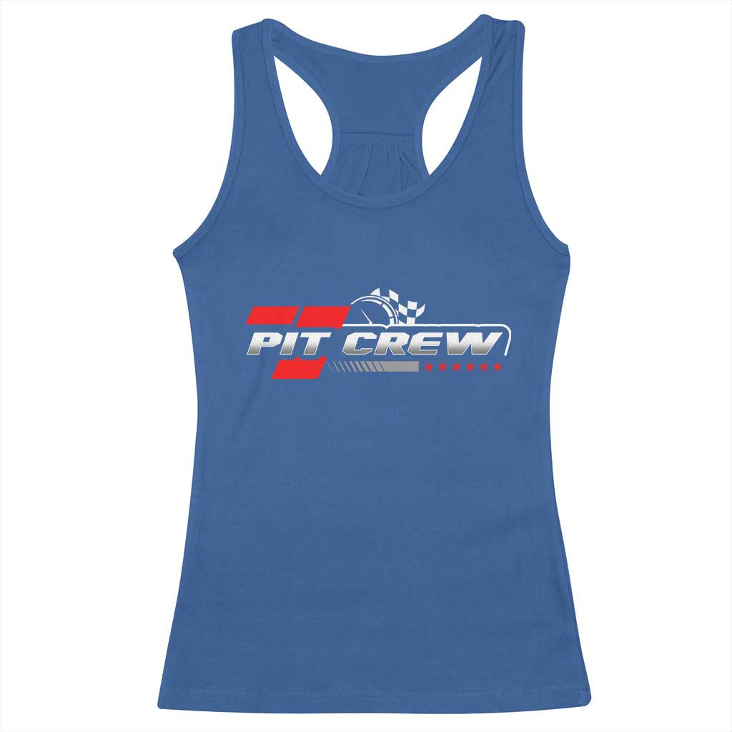 Pit Crew Racerback Tank Top Family Racing Birthday Race Car - Wonder Print Shop