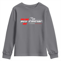 Pit Crew Youth Sweatshirt Family Racing Birthday Race Car - Wonder Print Shop