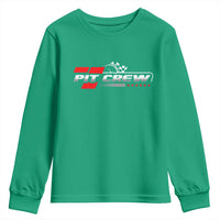Pit Crew Youth Sweatshirt Family Racing Birthday Race Car - Wonder Print Shop