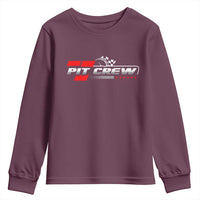 Pit Crew Youth Sweatshirt Family Racing Birthday Race Car - Wonder Print Shop