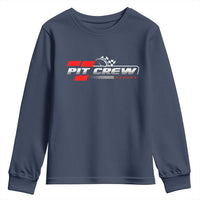 Pit Crew Youth Sweatshirt Family Racing Birthday Race Car - Wonder Print Shop