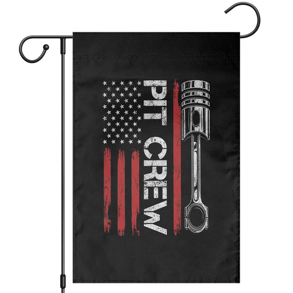 Pit Crew Garden Flag Racing Race Car American Flag - Wonder Print Shop