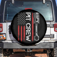 Pit Crew Spare Tire Cover Racing Race Car American Flag - Wonder Print Shop