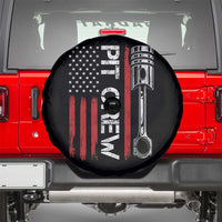 Pit Crew Spare Tire Cover Racing Race Car American Flag - Wonder Print Shop