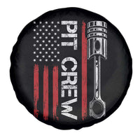 Pit Crew Spare Tire Cover Racing Race Car American Flag - Wonder Print Shop