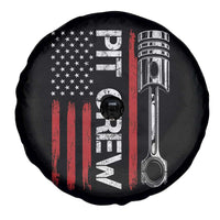 Pit Crew Spare Tire Cover Racing Race Car American Flag - Wonder Print Shop