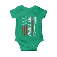 Pit Crew Baby Onesie Racing Race Car American Flag - Wonder Print Shop