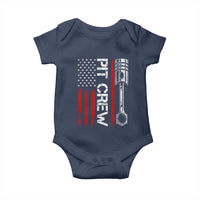 Pit Crew Baby Onesie Racing Race Car American Flag - Wonder Print Shop