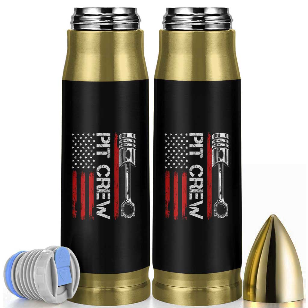 Pit Crew Bullet Tumbler Racing Race Car American Flag - Wonder Print Shop