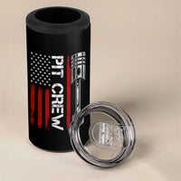 Pit Crew 4 in 1 Can Cooler Tumbler Racing Race Car American Flag - Wonder Print Shop