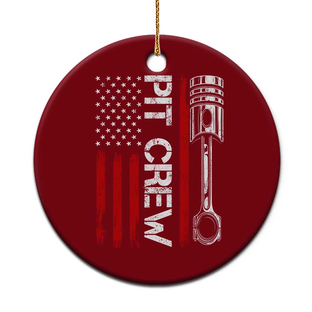 Pit Crew Ceramic Ornament Racing Race Car American Flag - Wonder Print Shop