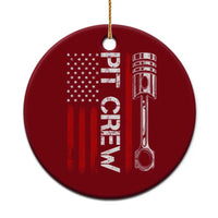 Pit Crew Ceramic Ornament Racing Race Car American Flag - Wonder Print Shop