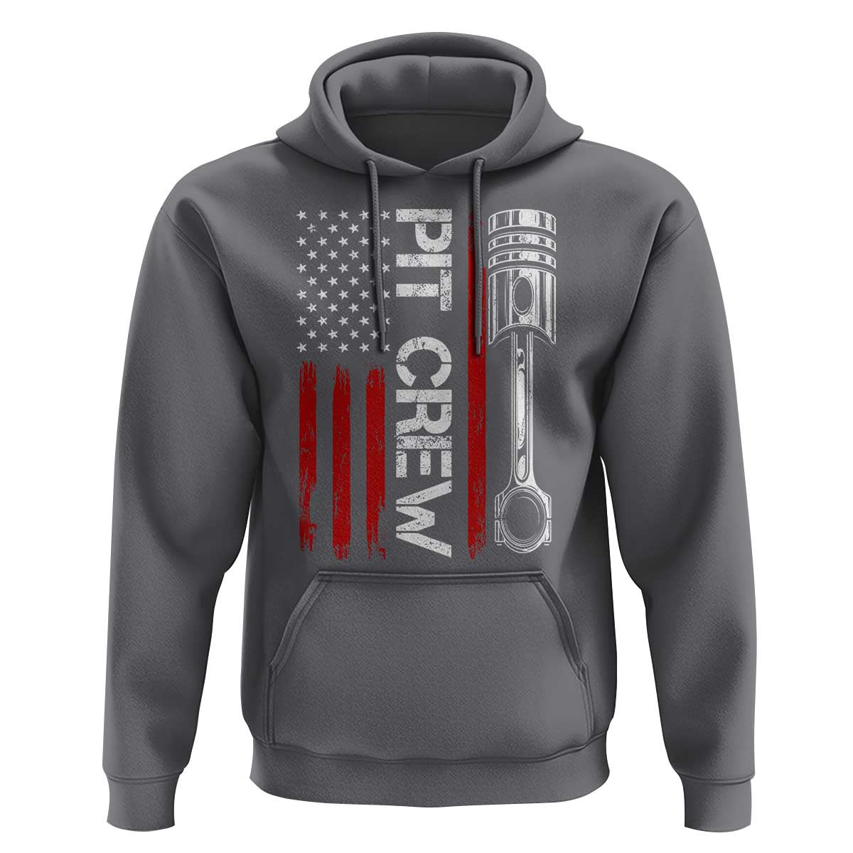 Pit Crew Hoodie Racing Race Car American Flag - Wonder Print Shop