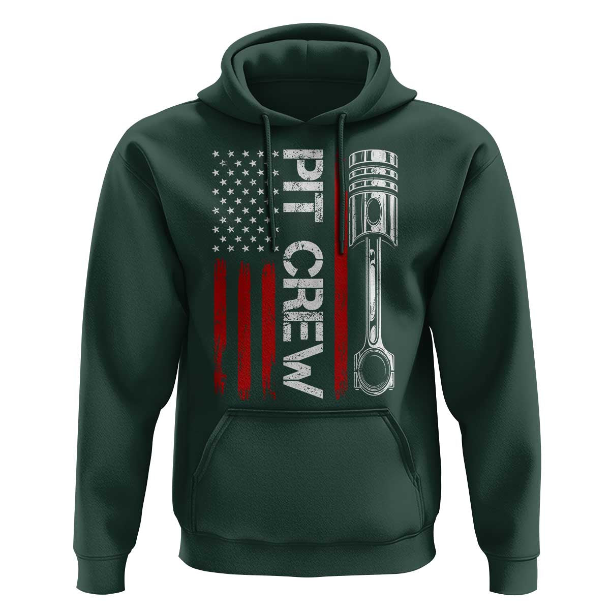 Pit Crew Hoodie Racing Race Car American Flag - Wonder Print Shop