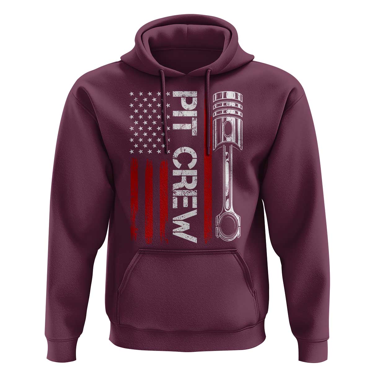 Pit Crew Hoodie Racing Race Car American Flag - Wonder Print Shop