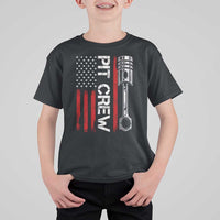 Pit Crew T Shirt For Kid Racing Race Car American Flag - Wonder Print Shop