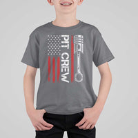 Pit Crew T Shirt For Kid Racing Race Car American Flag - Wonder Print Shop