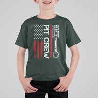 Pit Crew T Shirt For Kid Racing Race Car American Flag - Wonder Print Shop