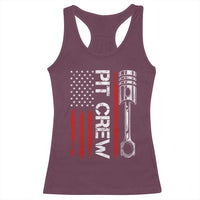 Pit Crew Racerback Tank Top Racing Race Car American Flag - Wonder Print Shop