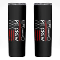 Pit Crew Skinny Tumbler Racing Race Car American Flag - Wonder Print Shop