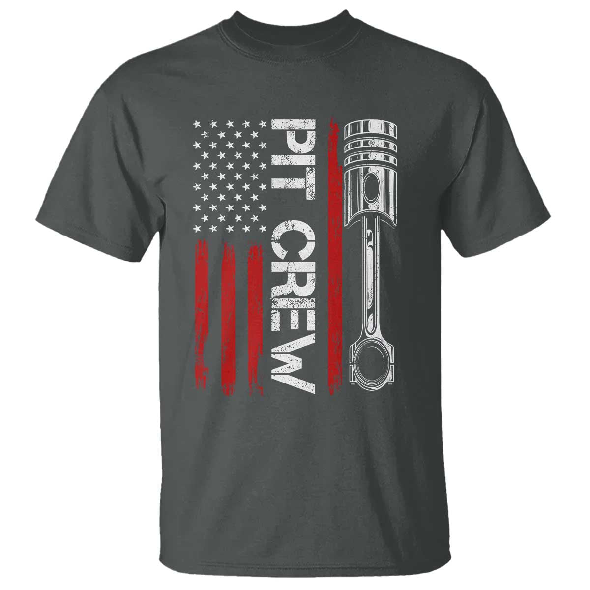Pit Crew T Shirt Racing Race Car American Flag - Wonder Print Shop