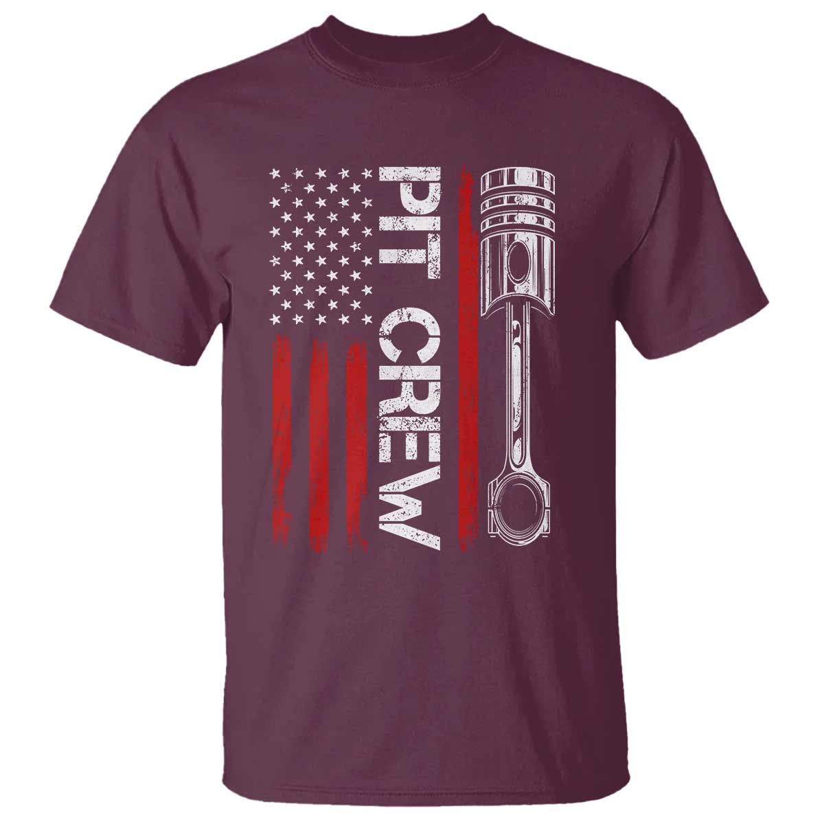Pit Crew T Shirt Racing Race Car American Flag - Wonder Print Shop
