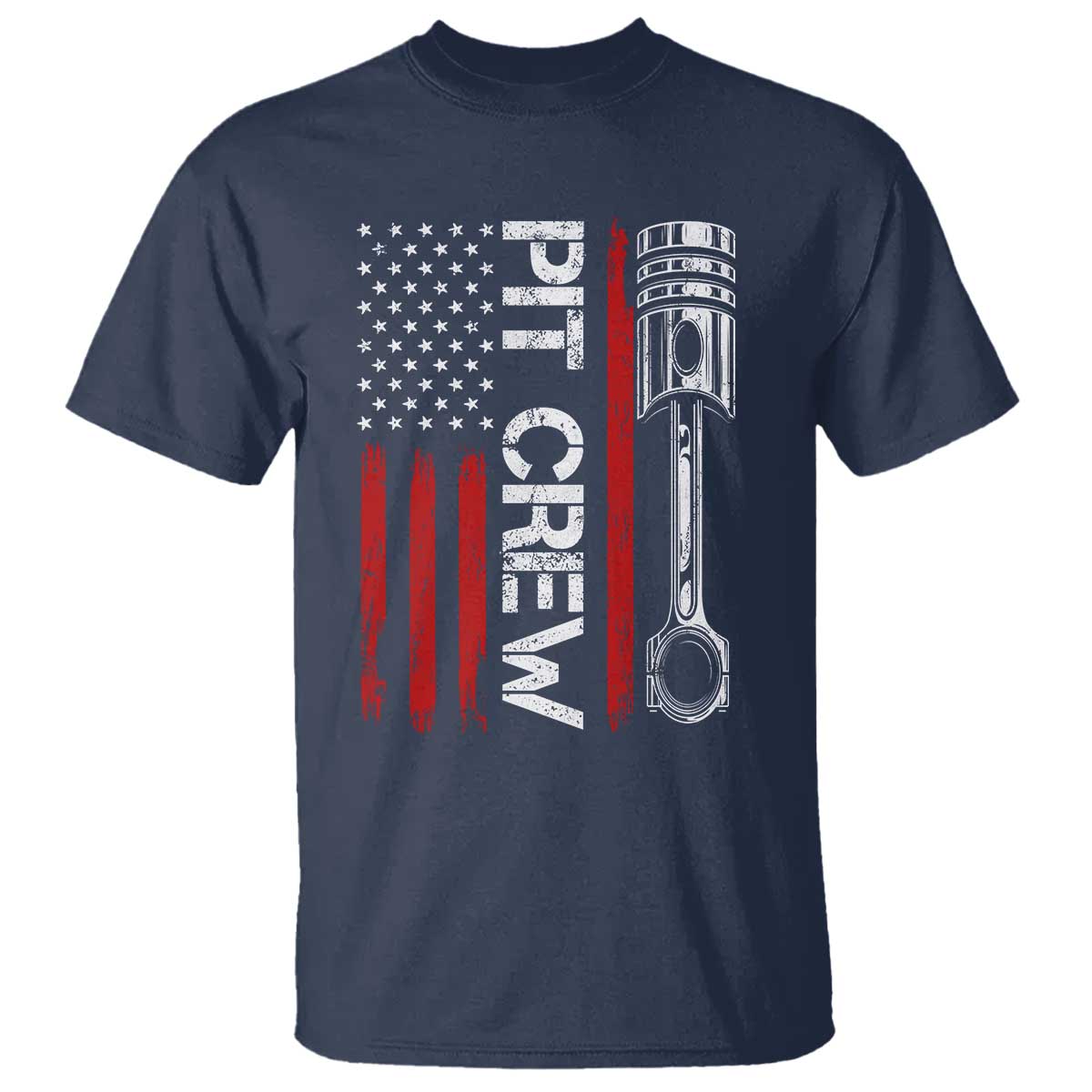 Pit Crew T Shirt Racing Race Car American Flag - Wonder Print Shop