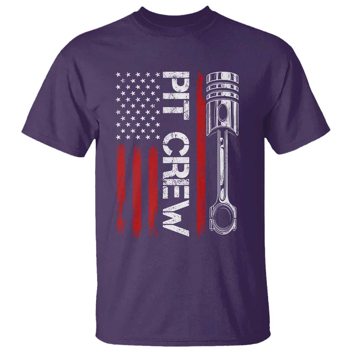 Pit Crew T Shirt Racing Race Car American Flag - Wonder Print Shop
