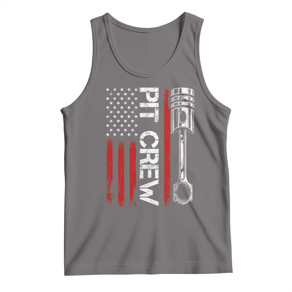 Pit Crew Tank Top Racing Race Car American Flag - Wonder Print Shop